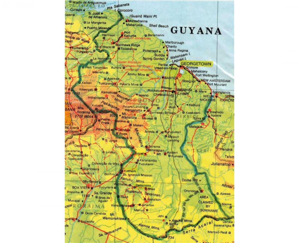 mapa de Guyana áfrica
