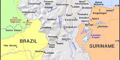 Mapa de Guyana país