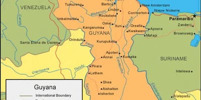 Mapa de Guyana político 