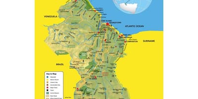 Mapa de Guyana ubicación en el mapa