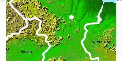 Mapa de mapa satelital de Guyana